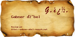 Gabner Ábel névjegykártya
